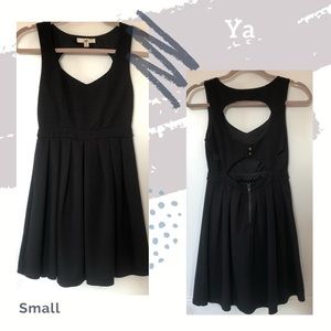 Black mini swing dress